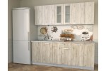 Кухонный гарнитур Мила 2,1м (Дуб белый/Дуб серый) фабрика Интерлиния