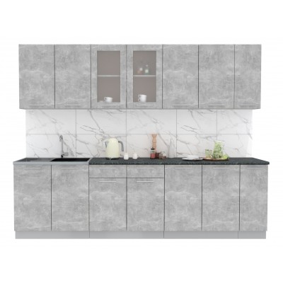 Кухонный гарнитур Мила 2,7 м (Бетон/Бетон) фабрика Интерлиния Кухонный гарнитур Мила 2,7 м (Бетон/Бетон) фабрика Интерлиния