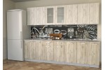 Кухонный гарнитур Мила 2,7 м (Дуб белый/Дуб серый) фабрика Интерлиния