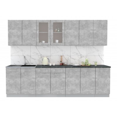 Кухонный гарнитур Мила 2,8 м (Бетон/Бетон) фабрика Интерлиния Кухонный гарнитур Мила 2,8 м (Бетон/Бетон) фабрика Интерлиния