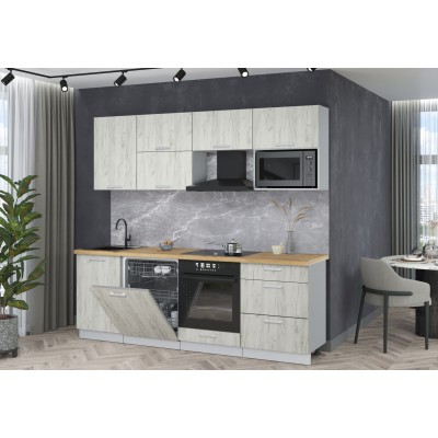 Готовая кухня Мила Лайт 2,3-ПМ2 (Дуб белый/Дуб белый/Дуб бунратти) фабрика Интерлиния Готовая кухня Мила Лайт 2,3-ПМ2 (Дуб белый/Дуб белый/Дуб бунратти) фабрика Интерлиния