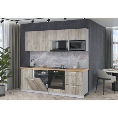 Готовая кухня Мила Лайт 2,3-ПМ2 (Дуб серый/Дуб серый/Дуб бунратти) фабрика Интерлиния Готовая кухня Мила Лайт 2,3-ПМ2 (Дуб серый/Дуб серый/Дуб бунратти) фабрика Интерлиния