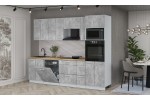 Кухонный гарнитур Мила Лайт 2,7-ПМ1 (Бетон/Бетон/Дуб бунратти) фабрика Интерлиния в Минске Кухонный гарнитур Мила Лайт 2,7-ПМ1 (Бетон/Бетон/Дуб бунратти) фабрика Интерлиния