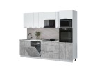 Кухонный гарнитур Мила Лайт 2,7-ПМ1 (Белый Платинум/Бетон/Гранит белый) фабрика Интерлиния в Минске Кухонный гарнитур Мила Лайт 2,7-ПМ1 (Белый Платинум/Бетон/Гранит белый) фабрика Интерлиния