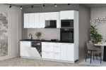 Кухонный гарнитур Мила Лайт 2,7-ПМ1 (Белый Платинум/Белый Платинум/Кастилло темный) фабрика Интерлиния в Минске Кухонный гарнитур Мила Лайт 2,7-ПМ1 (Белый Платинум/Белый Платинум/Кастилло темный) фабрика Интерлиния