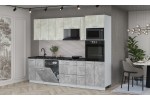 Кухонный гарнитур Мила Лайт 2,7-ПМ1 (Бетон лайт/Бетон/Кастилло темный) фабрика Интерлиния в Минске Кухонный гарнитур Мила Лайт 2,7-ПМ1 (Бетон лайт/Бетон/Кастилло темный) фабрика Интерлиния
