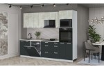 Кухонный гарнитур Мила Лайт 2,7-ПМ1 (Бетон лайт/Антрацит/Опал светлый) фабрика Интерлиния в Минске Кухонный гарнитур Мила Лайт 2,7-ПМ1 (Бетон лайт/Антрацит/Опал светлый) фабрика Интерлиния