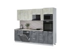 Кухонный гарнитур Мила Лайт 2,7-ПМ1 (Бетон лайт/Бетон портленд/Сосна бискайская) фабрика Интерлиния в Минске Кухонный гарнитур Мила Лайт 2,7-ПМ1 (Бетон лайт/Бетон портленд/Сосна бискайская) фабрика Интерлиния