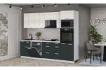 Кухонный гарнитур Мила Лайт 2,7-ПМ1 (Вудлайн кремовый/Антрацит/Сосна бискайская) фабрика Интерлиния в Минске Кухонный гарнитур Мила Лайт 2,7-ПМ1 (Вудлайн кремовый/Антрацит/Сосна бискайская) фабрика Интерлиния