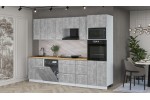Кухонный гарнитур Мила Лайт 2,8-ПМ1 (Бетон/Бетон/Дуб бунратти) фабрика Интерлиния в Минске Кухонный гарнитур Мила Лайт 2,8-ПМ1 (Бетон/Бетон/Дуб бунратти) фабрика Интерлиния