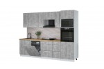 Кухонный гарнитур Мила Лайт 2,8-ПМ1 (Бетон/Бетон/Дуб бунратти) фабрика Интерлиния в Минске Кухонный гарнитур Мила Лайт 2,8-ПМ1 (Бетон/Бетон/Дуб бунратти) фабрика Интерлиния
