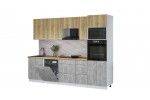 Кухонный гарнитур Мила Лайт 2,8-ПМ1 (Дуб золотой/Бетон/Дуб бунратти) фабрика Интерлиния в Минске Кухонный гарнитур Мила Лайт 2,8-ПМ1 (Дуб золотой/Бетон/Дуб бунратти) фабрика Интерлиния