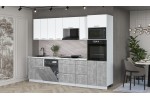 Кухонный гарнитур Мила Лайт 2,8-ПМ1 (Белый Платинум/Бетон/Гранит белый) фабрика Интерлиния в Минске Кухонный гарнитур Мила Лайт 2,8-ПМ1 (Белый Платинум/Бетон/Гранит белый) фабрика Интерлиния
