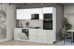 Кухонный гарнитур Мила Лайт 2,8-ПМ1 (Белый Платинум/Бетон лайт/Гранит белый) фабрика Интерлиния в Минске Кухонный гарнитур Мила Лайт 2,8-ПМ1 (Белый Платинум/Бетон лайт/Гранит белый) фабрика Интерлиния