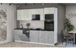 Кухонный гарнитур Мила Лайт 2,8-ПМ1 (Бетон лайт/Бетон/Кастилло темный) фабрика Интерлиния в Минске Кухонный гарнитур Мила Лайт 2,8-ПМ1 (Бетон лайт/Бетон/Кастилло темный) фабрика Интерлиния