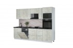 Кухонный гарнитур Мила Лайт 2,8-ПМ1 (Бетон лайт/Бетон лайт/Кастилло темный) фабрика Интерлиния в Минске Кухонный гарнитур Мила Лайт 2,8-ПМ1 (Бетон лайт/Бетон лайт/Кастилло темный) фабрика Интерлиния