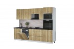 Кухонный гарнитур Мила Лайт 2,8-ПМ1 (Дуб золотой/Дуб золотой/Кастилло темный) фабрика Интерлиния в Минске Кухонный гарнитур Мила Лайт 2,8-ПМ1 (Дуб золотой/Дуб золотой/Кастилло темный) фабрика Интерлиния