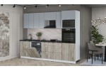 Кухонный гарнитур Мила Лайт 2,8-ПМ1 (Серебро/Дуб серый/Кастилло темный) фабрика Интерлиния в Минске Кухонный гарнитур Мила Лайт 2,8-ПМ1 (Серебро/Дуб серый/Кастилло темный) фабрика Интерлиния