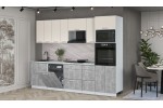 Кухонный гарнитур Мила Лайт 2,8-ПМ1 (Персидский жемчуг/Бетон/Серый каспий) фабрика Интерлиния в Минске Кухонный гарнитур Мила Лайт 2,8-ПМ1 (Персидский жемчуг/Бетон/Серый каспий) фабрика Интерлиния