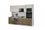 Кухонный гарнитур Мила Лайт 2,8-ПМ1 (Вудлайн кремовый/Дуб Веллингтон/Сосна бискайская) фабрика Интерлиния в Минске Кухонный гарнитур Мила Лайт 2,8-ПМ1 (Вудлайн кремовый/Дуб Веллингтон/Сосна бискайская) фабрика Интерлиния