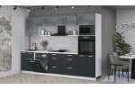 Кухонный гарнитур Мила Лайт 3.0-ПМ1 (Бетон Портленд/Антрацит/Травертин) фабрика Интерлиния в Минске Кухонный гарнитур Мила Лайт 3.0-ПМ1 (Бетон Портленд/Антрацит/Травертин) фабрика Интерлиния