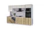 Кухонный гарнитур Мила Лайт 3.0-ПМ1 (Вудлайн кремовый/Дуб золотой/Травертин) фабрика Интерлиния в Минске Кухонный гарнитур Мила Лайт 3.0-ПМ1 (Вудлайн кремовый/Дуб золотой/Травертин) фабрика Интерлиния