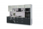 Кухонный гарнитур Мила Лайт 3.0-ПМ1 (Бетон Лайт/Антрацит/Опал светлый) фабрика Интерлиния в Минске Кухонный гарнитур Мила Лайт 3.0-ПМ1 (Бетон Лайт/Антрацит/Опал светлый) фабрика Интерлиния