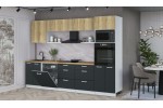 Кухонный гарнитур Мила Лайт 3.0-ПМ1 (Дуб золотой/Антрацит/Дуб бунратти) фабрика Интерлиния в Минске Кухонный гарнитур Мила Лайт 3.0-ПМ1 (Дуб золотой/Антрацит/Дуб бунратти) фабрика Интерлиния