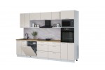 Кухонный гарнитур Мила Лайт 3.0-ПМ1 (Персидский жемчуг/Персидский жемчуг/Дуб бунратти) фабрика Интерлиния