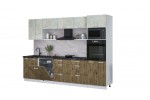 Кухонный гарнитур Мила Лайт 3.0-ПМ1 (Бетон Лайт/Дуб Веллингтон/Кастилло темный) фабрика Интерлиния в Минске Кухонный гарнитур Мила Лайт 3.0-ПМ1 (Бетон Лайт/Дуб Веллингтон/Кастилло темный) фабрика Интерлиния