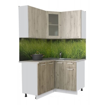 Кухонный гарнитур Мила 1,2х1,2 м (Дуб белый/Дуб серый) фабрика Интерлиния Кухонный гарнитур Мила 1,2х1,2 м (Дуб белый/Дуб серый) фабрика Интерлиния