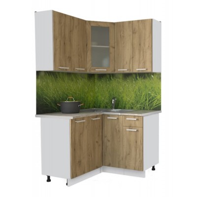 Кухонный гарнитур Мила 1,2х1,2 м (Дуб золотой/Дуб золотой) фабрика Интерлиния Кухонный гарнитур Мила 1,2х1,2 м (Дуб золотой/Дуб золотой) фабрика Интерлиния