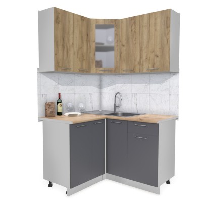 Кухонный гарнитур Мила 1,2х1,3 м (Дуб золотой/Антрацит) фабрика Интерлиния Кухонный гарнитур Мила 1,2х1,3 м (Дуб золотой/Антрацит) фабрика Интерлиния