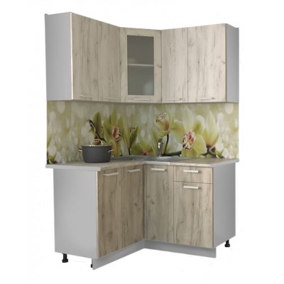 Кухонный гарнитур Мила 1,2х1,3 м (Дуб белый/Дуб серый) фабрика Интерлиния Кухонный гарнитур Мила 1,2х1,3 м (Дуб белый/Дуб серый) фабрика Интерлиния