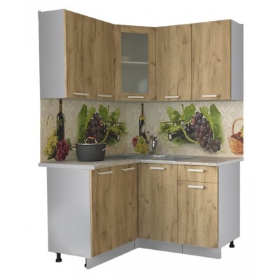 Кухонный гарнитур Мила 1,2х1,4 м (Дуб золотой/Дуб золотой) фабрика Интерлиния Кухонный гарнитур Мила 1,2х1,4 м (Дуб золотой/Дуб золотой) фабрика Интерлиния