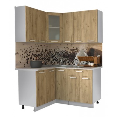 Кухонный гарнитур Мила 1,2х1,5 м (Дуб золотой/Дуб золотой) фабрика Интерлиния Кухонный гарнитур Мила 1,2х1,5 м (Дуб золотой/Дуб золотой) фабрика Интерлиния