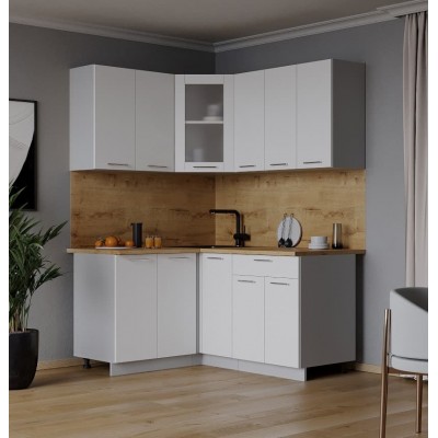 Кухонный гарнитур Мила 1,2х1,5 м (Белый Платинум/Белый Платинум) фабрика Интерлиния Кухонный гарнитур Мила 1,2х1,5 м (Белый Платинум/Белый Платинум) фабрика Интерлиния