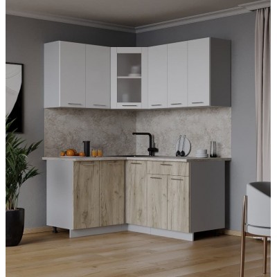 Кухонный гарнитур Мила 1,2х1,5 м (Белый Платинум/Дуб серый) фабрика Интерлиния Кухонный гарнитур Мила 1,2х1,5 м (Белый Платинум/Дуб серый) фабрика Интерлиния