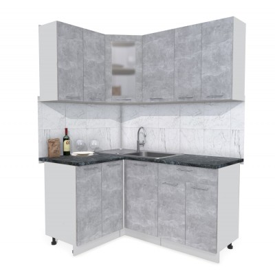 Кухонный гарнитур Мила 1,2х1,6 м (Бетон/Бетон) фабрика Интерлиния Кухонный гарнитур Мила 1,2х1,6 м (Бетон/Бетон) фабрика Интерлиния