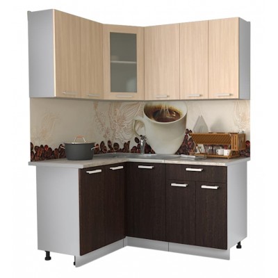 Кухонный гарнитур Мила 1,2х1,6 м (Дуб молочный/Дуб венге) фабрика Интерлиния Кухонный гарнитур Мила 1,2х1,6 м (Дуб молочный/Дуб венге) фабрика Интерлиния