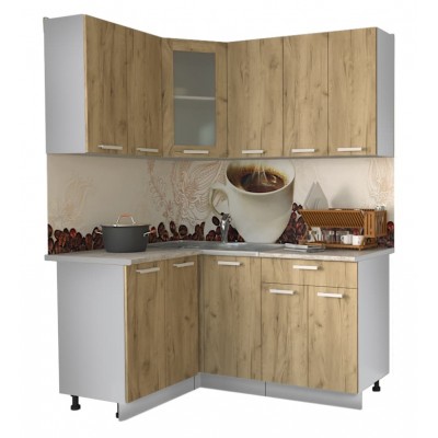 Кухонный гарнитур Мила 1,2х1,6 м (Дуб золотой/Дуб золотой) фабрика Интерлиния Кухонный гарнитур Мила 1,2х1,6 м (Дуб золотой/Дуб золотой) фабрика Интерлиния