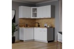 Кухонный гарнитур Мила 1,2х1,6 м (Белый Платинум/Белый Платинум) фабрика Интерлиния