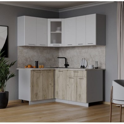 Кухонный гарнитур Мила 1,2х1,6 м (Белый Платинум/Дуб серый) фабрика Интерлиния Кухонный гарнитур Мила 1,2х1,6 м (Белый Платинум/Дуб серый) фабрика Интерлиния