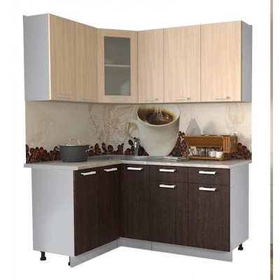 Кухонный гарнитур Мила 1,2х1,7 м (Дуб молочный/Дуб венге) фабрика Интерлиния Кухонный гарнитур Мила 1,2х1,7 м (Дуб молочный/Дуб венге) фабрика Интерлиния