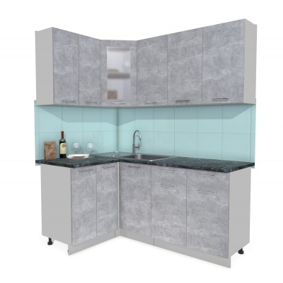 Кухонный гарнитур Мила 1,2х1,8 м (Бетон/Бетон) фабрика Интерлиния Кухонный гарнитур Мила 1,2х1,8 м (Бетон/Бетон) фабрика Интерлиния