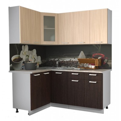 Кухонный гарнитур Мила 1,2х1,8 м (Дуб молочный/Дуб венге) фабрика Интерлиния Кухонный гарнитур Мила 1,2х1,8 м (Дуб молочный/Дуб венге) фабрика Интерлиния