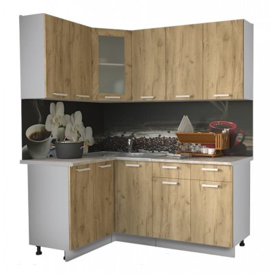 Кухонный гарнитур Мила 1,2х1,8 м (Дуб золотой/Дуб золотой) фабрика Интерлиния Кухонный гарнитур Мила 1,2х1,8 м (Дуб золотой/Дуб золотой) фабрика Интерлиния