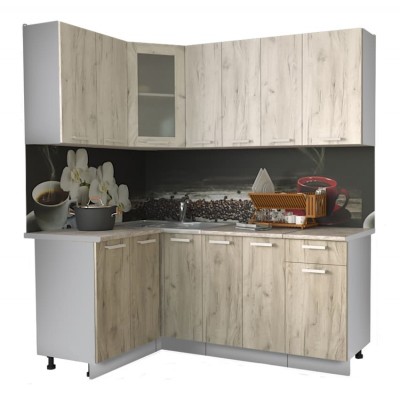 Кухонный гарнитур Мила 1,2х1,9 м (Дуб белый/Дуб серый) фабрика Интерлиния Кухонный гарнитур Мила 1,2х1,9 м (Дуб белый/Дуб серый) фабрика Интерлиния