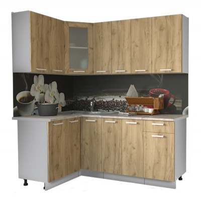 Кухонный гарнитур Мила 1,2х1,9 м (Дуб золотой/Дуб золотой) фабрика Интерлиния Кухонный гарнитур Мила 1,2х1,9 м (Дуб золотой/Дуб золотой) фабрика Интерлиния