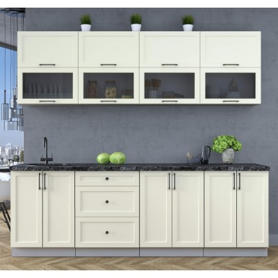 Готовая кухня Тренд Soft-touch 2,4Б (Белый/Белый) фабрика Интерлиния Готовая кухня Тренд Soft-touch 2,4Б (Белый/Белый) фабрика Интерлиния